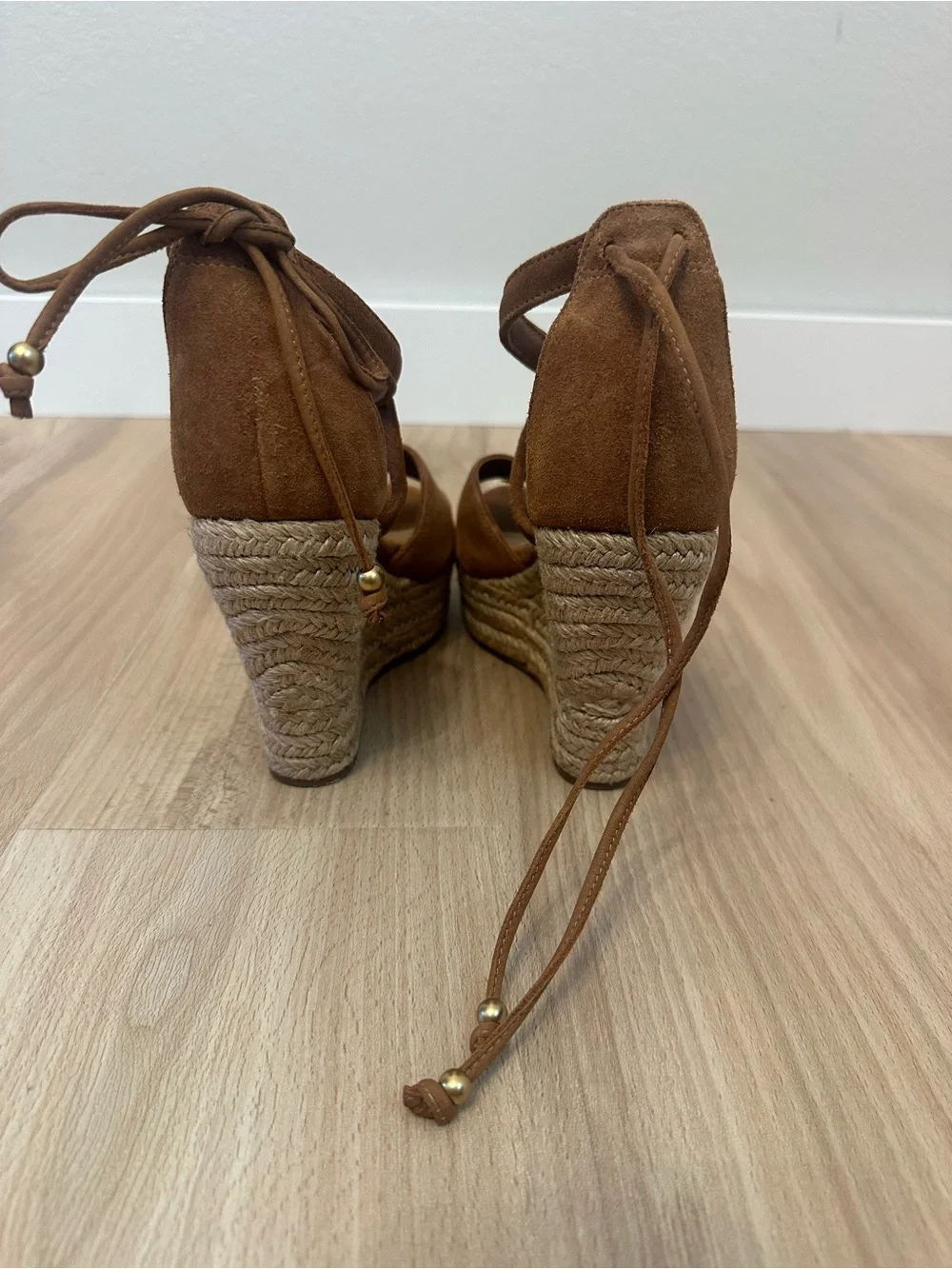 Ugg Reagan Suede Wedge Espadrille Sandals - Size 7